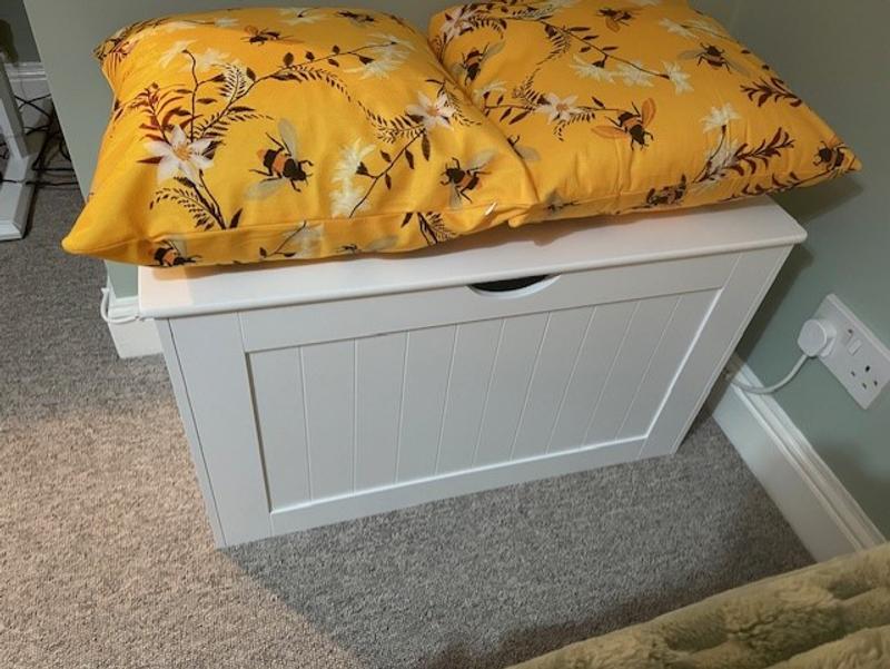 White Shaker Style Blanket Box Dunelm