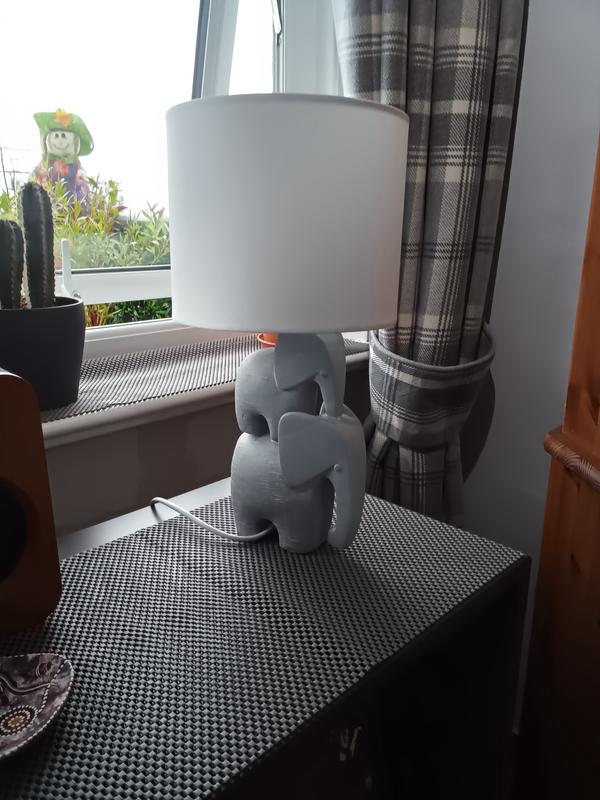 Dunelm elephant lamp top
