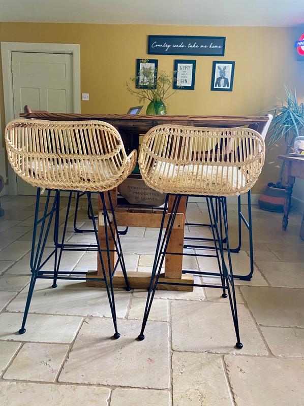 Dunelm store rattan stool