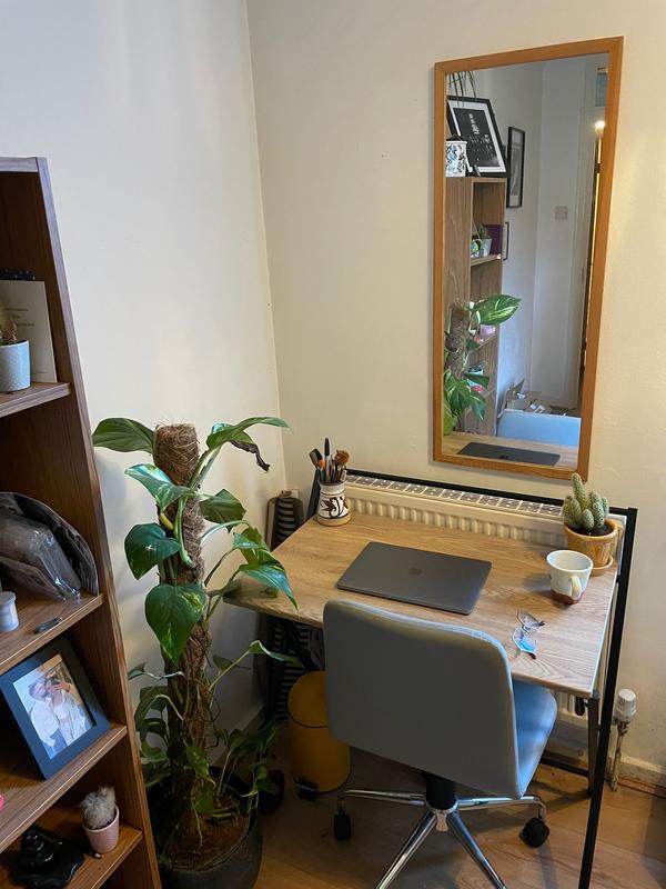Evelyn Oak Effect Folding Desk Dunelm