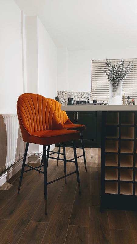 Burnt orange counter height chairs hot sale