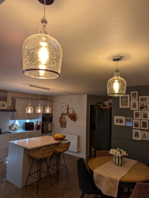 Lenny glass pendant ceiling fitting top