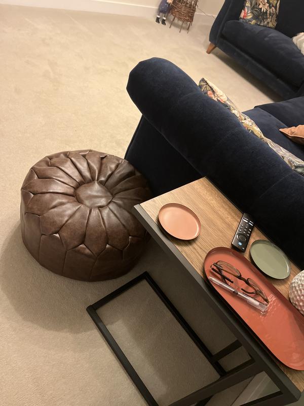Moroccan Stitched Pouffe Dunelm