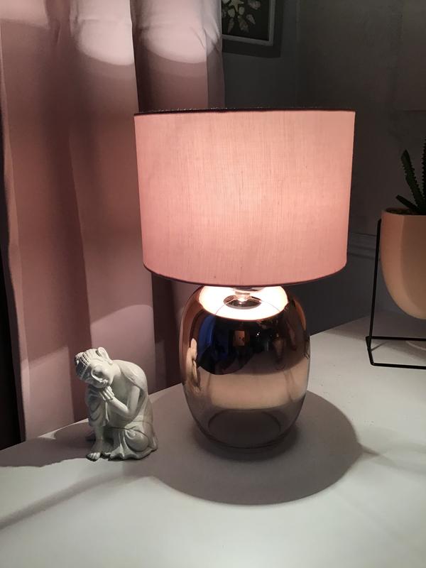 Rose gold lamp dunelm sales