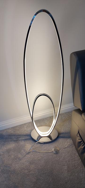 Menton chrome infinity led sales table lamp