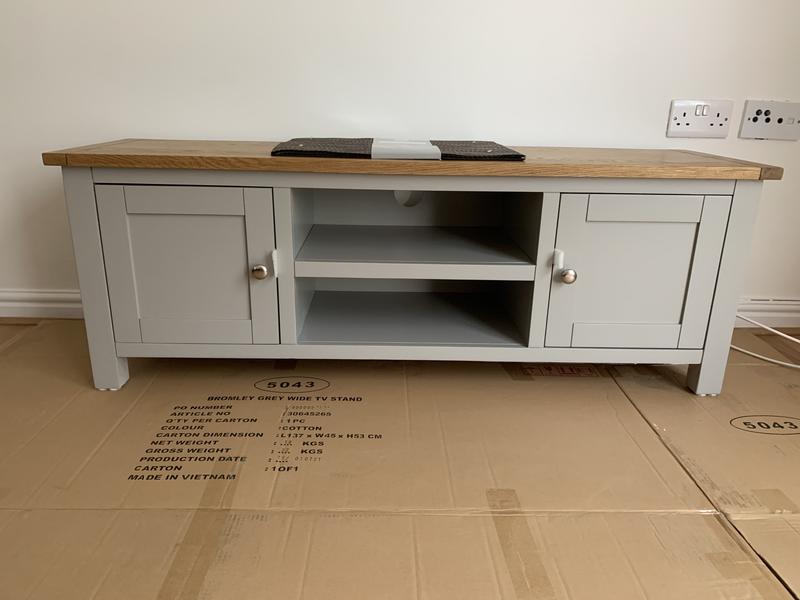 Bromley Grey Extra Wide TV Stand