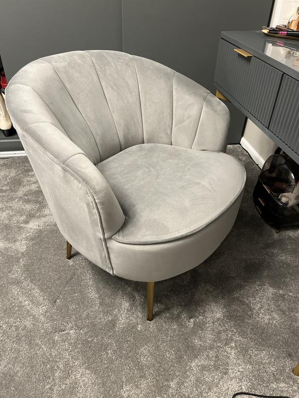 Grey velvet best sale chair dunelm