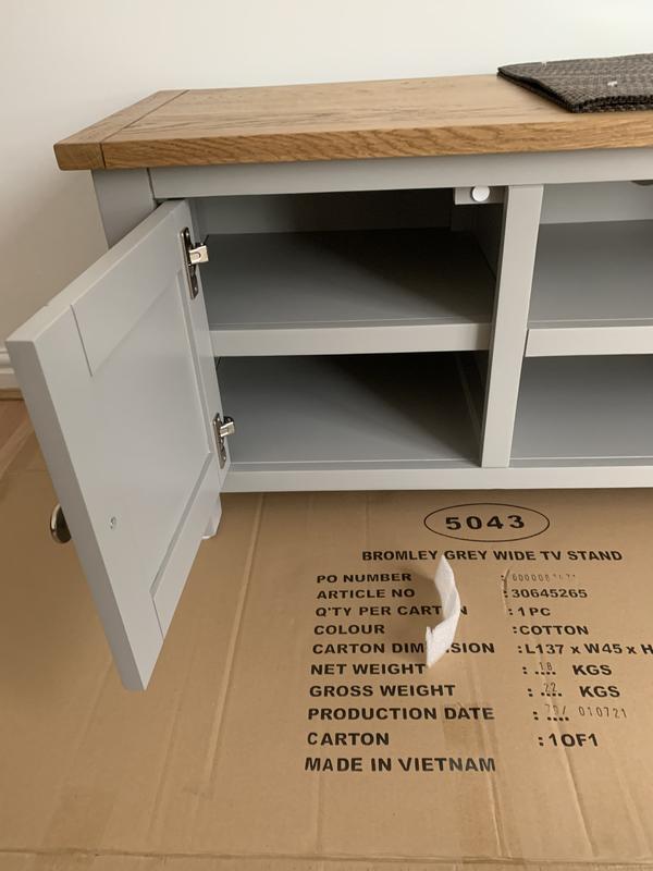 Bromley grey deals wide tv stand