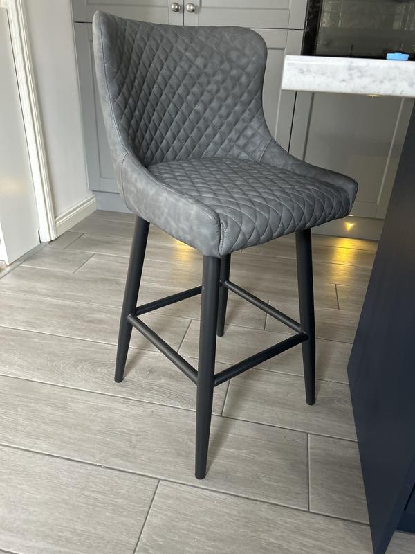 Montreal Counter Height Bar Stool Faux Leather Dunelm