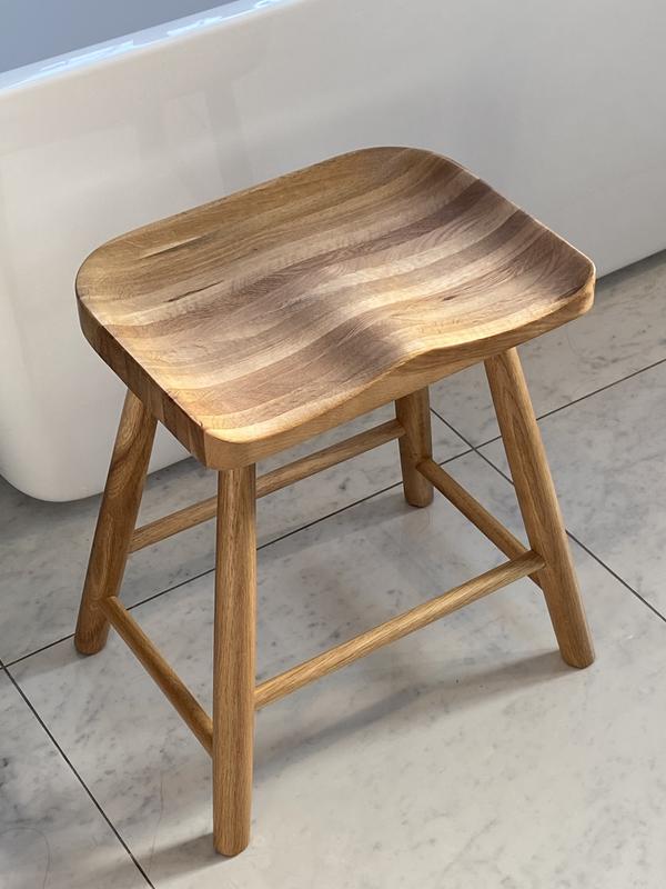 Small wooden store stool dunelm