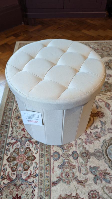 Dunelm shop cream ottoman