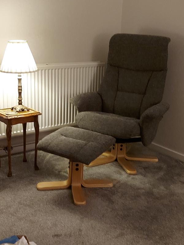 Whitham Swivel Recliner Chair Natural Dunelm