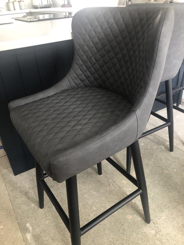 Montreal bar stool 2025 grey pu leather