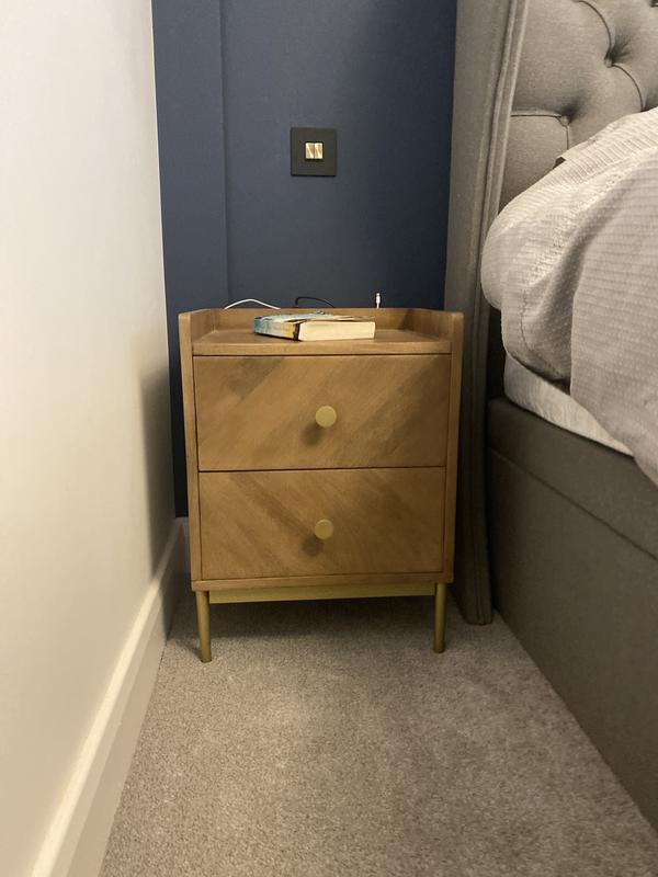 Dunelm rumi bedside deals table