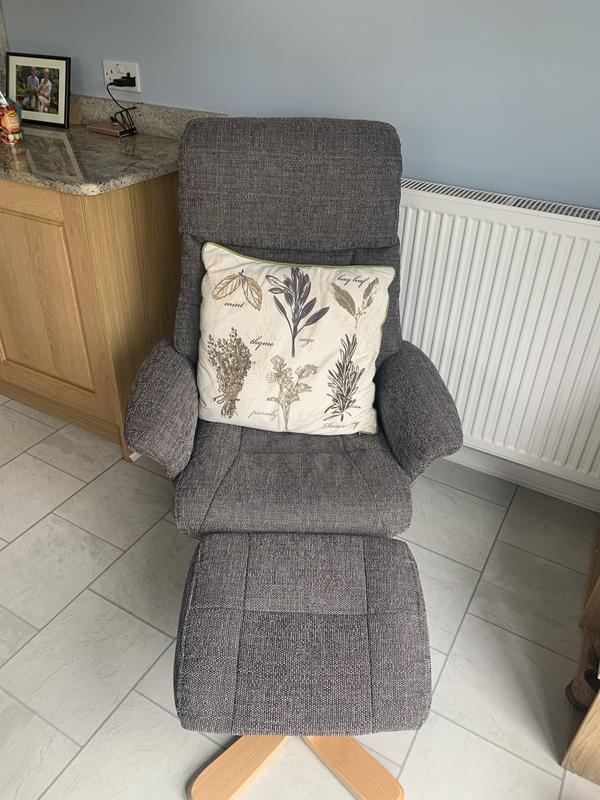 Whitham Swivel Recliner Chair Grey Dunelm