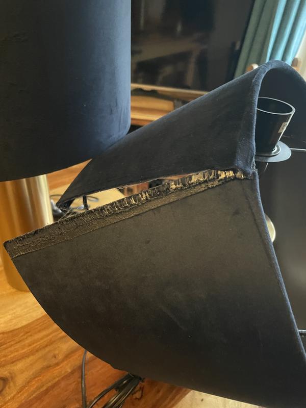 Nesa Brushed Gold and Green Velvet Touch Dimmable Table Lamp Dunelm