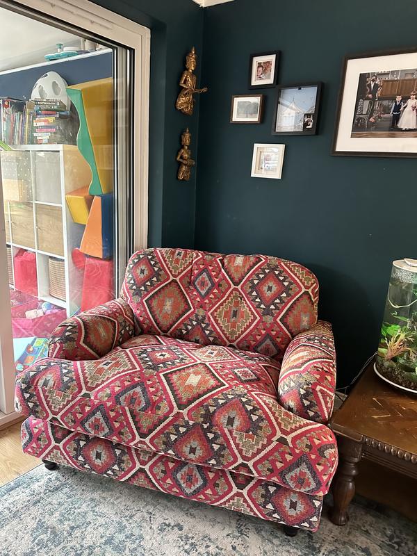 Red discount snuggle chair