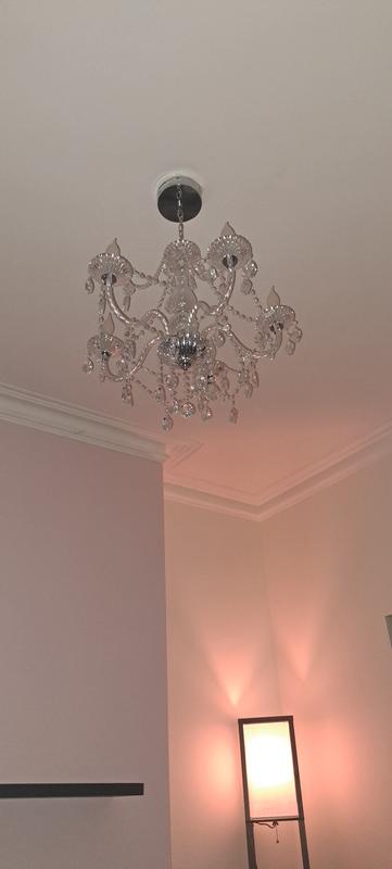 Marie therese 5 light integrated led chrome chandelier hotsell