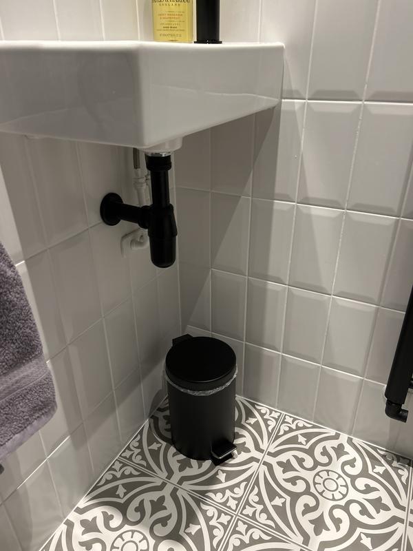 Black 3 Litre Bathroom Bin