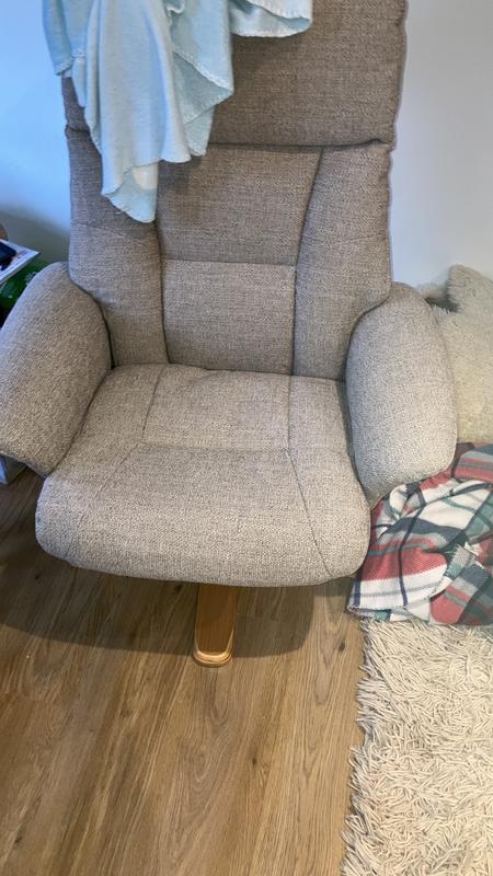 Whitham Swivel Recliner Chair Natural Dunelm