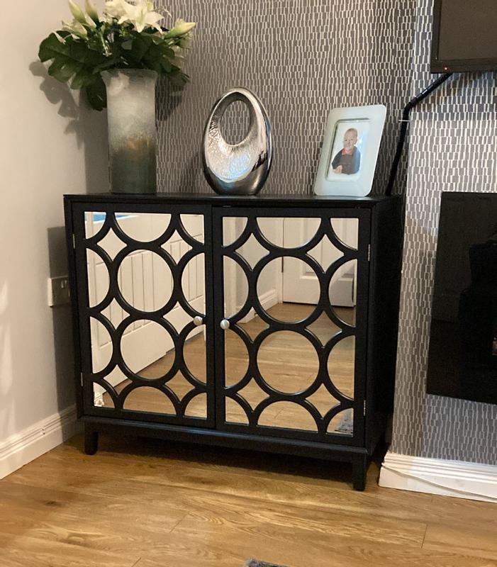 Black deals mirrored sideboard