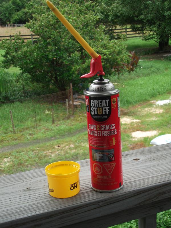 Great Stuff Smart Dispenser works great to fill in those little holes and gaps around the house.  thdinarst