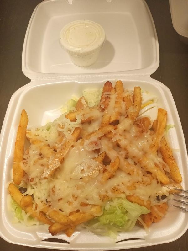 I made crispy fries to put on my salad!