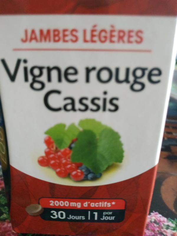 Juvamine Jambes Légères - Vigne Rouge Cassis 2000mg - 30 Comprimés - Fabriqué En France