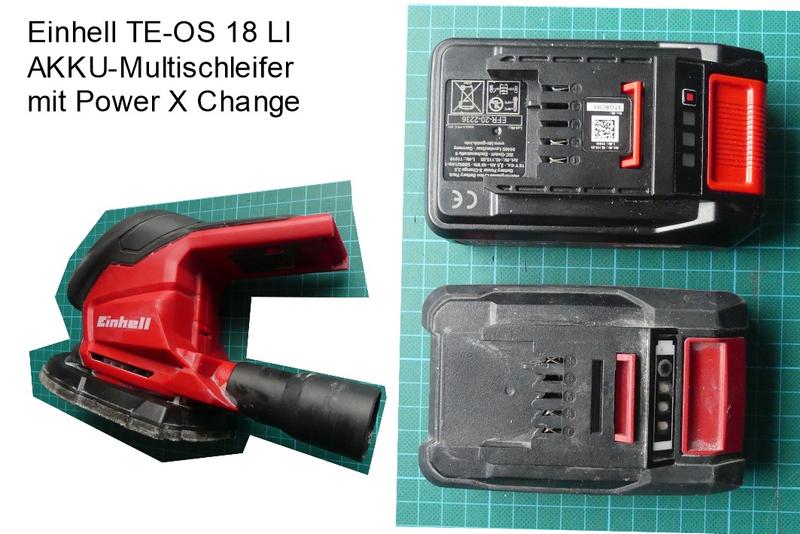 Einhell TE-OS Power X-Change - Lijadora inalámbrica de 18 voltios, 24,000  OPM, compacta, con caja de recolección de polvo, adaptador de extracción de