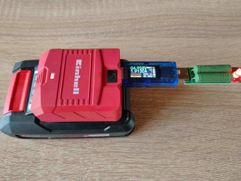 Akku USB Adapter für Einhell 18V Lithium Ionen Akku, mit DC Port 12V 2A &  LED-Arbeitsleuchte & Dual-USB Port, Netzteil kompatibel mit für Einhell 18V  Stromquelle: : Baumarkt