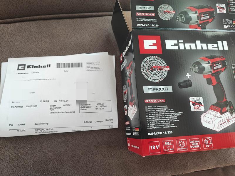 Clé à Chocs Sans Fil Einhell Power X-Change 18V - 230 Nm - Corps Seul (sans Batterie) - Neuf