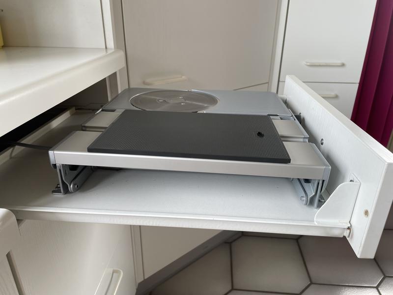 Ritter AES62SL Allesschneider, zum Einbau in Schubkästen ab 45 cm, für LINKSHÄNDER, silber Elektroshop Wagner