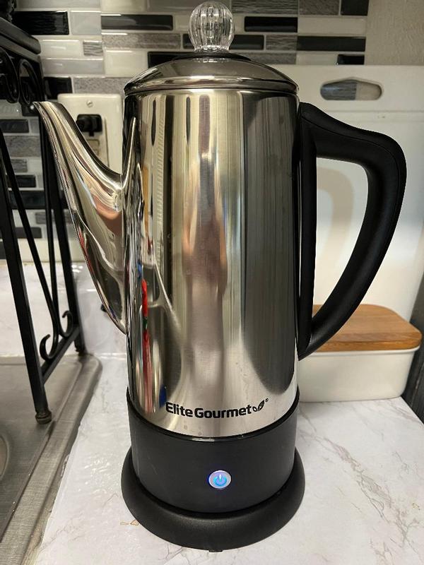 Elite Cuisine 6-Cup Cordless Electric Coffee Percolator, Green | HSN