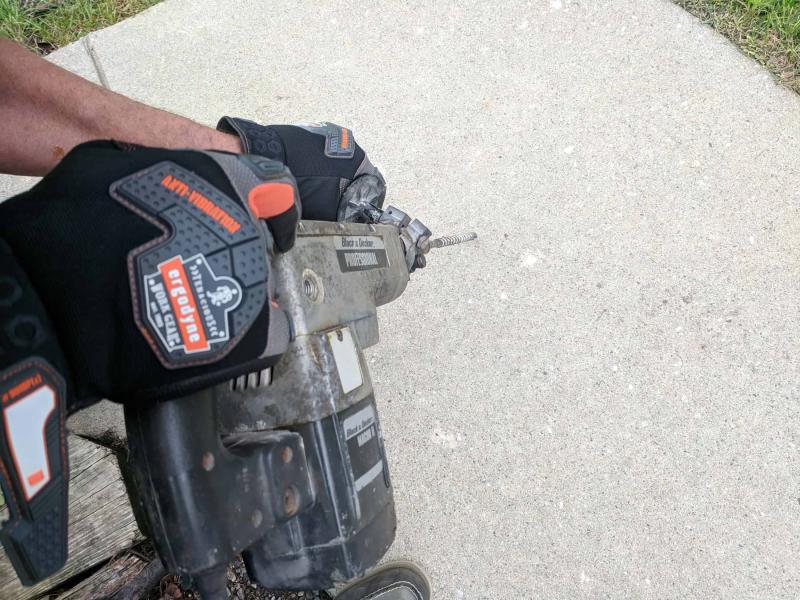 Hammer Drill Side Walk Repair