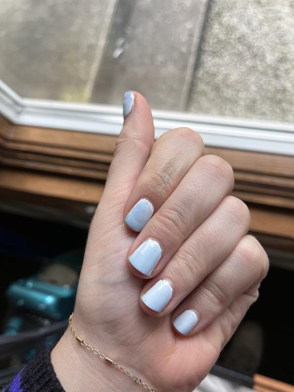 Went from white to blue after I wore a blue outfit