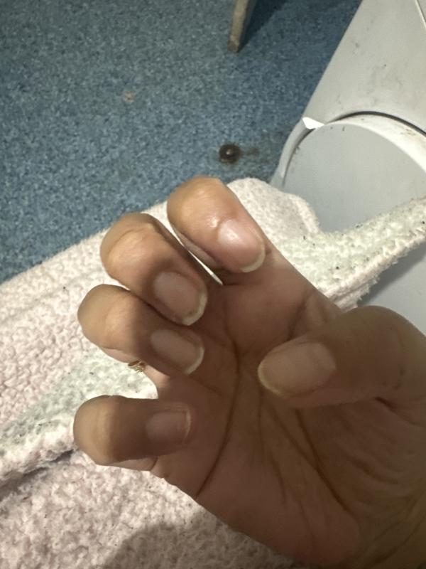 Nails before applying and after