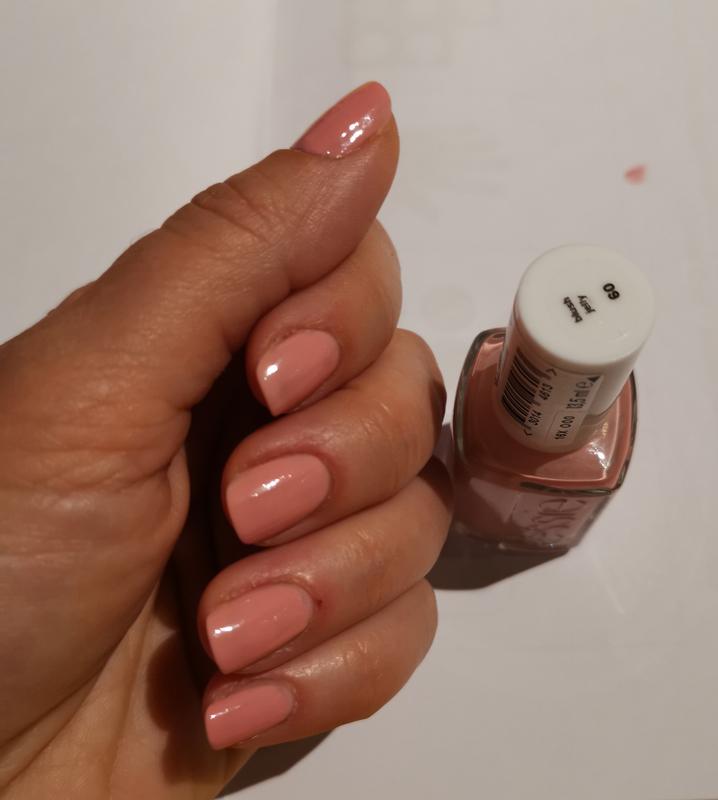 Two layers on top of an essie base coat to smooth the nail bed