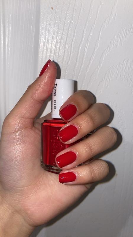 not red-y uk bed nail red for polish essie - intense bright 