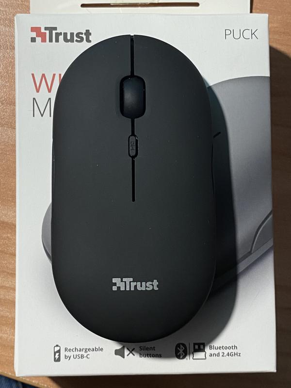 TRUST - PUCK WIRELESS MOUSE BLACK-Black