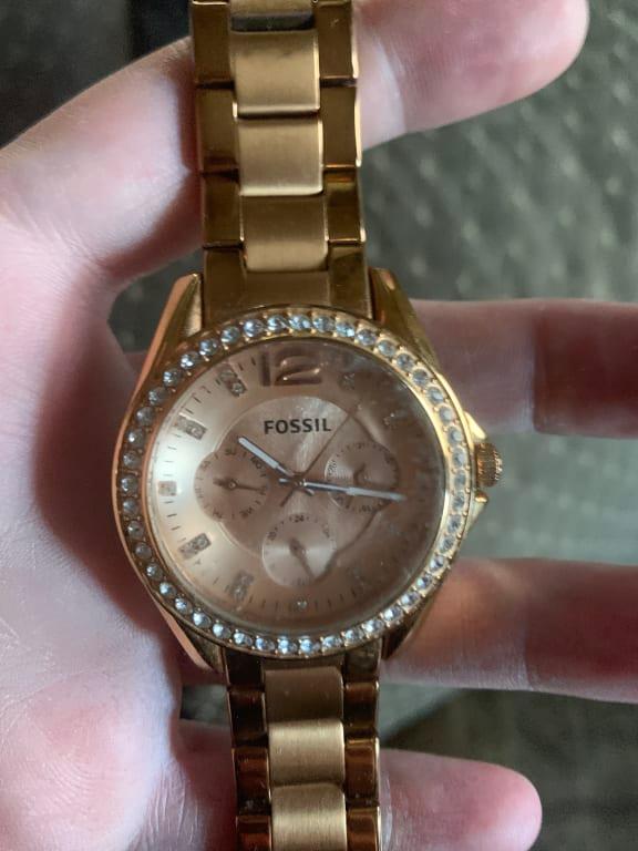 Fossil Riley Chronograph Gold Watch ES3203 MYER