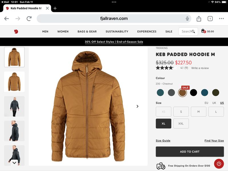 Fjallraven end cheap of season sale