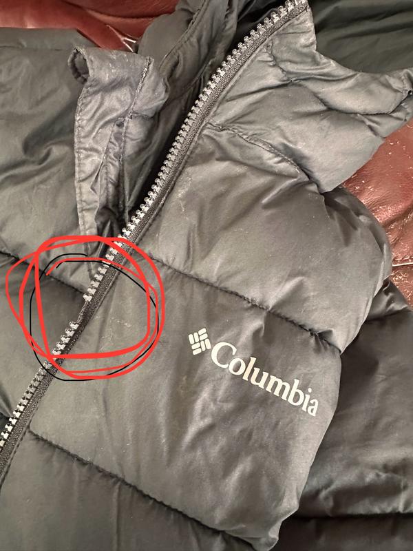 teeth broke right off the zipper