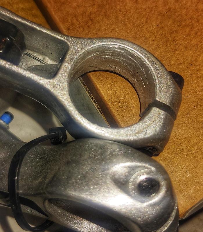 Sharp gauges and marks from where someone else had installed on their biker