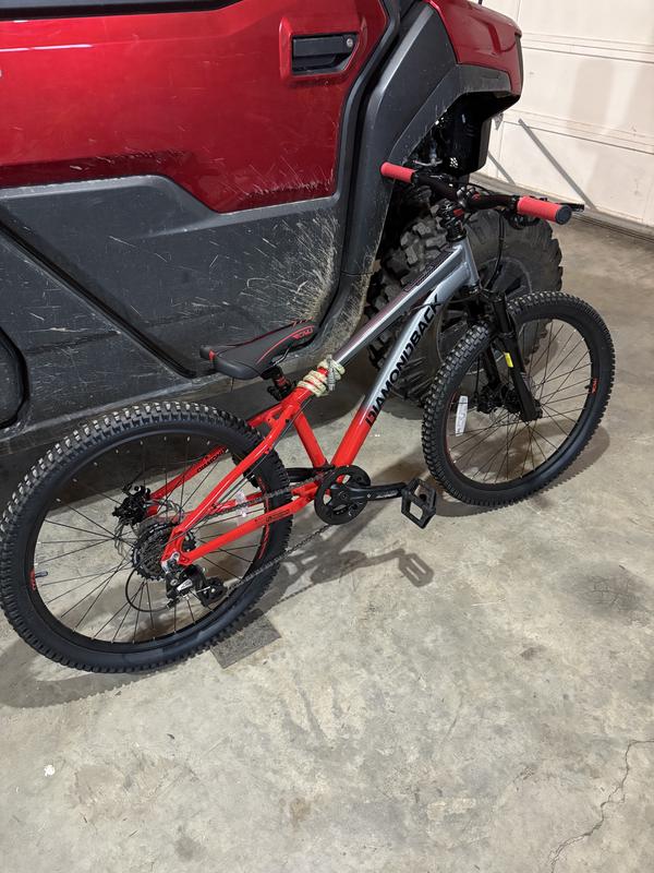 We trimmed the bars, and put some different grips on. Brakes needed to be tightened front and rear, stem was put on backwards, handle bar clamp was completely missing 1 of 4 bolts. Build quality from sportcheck was awful.