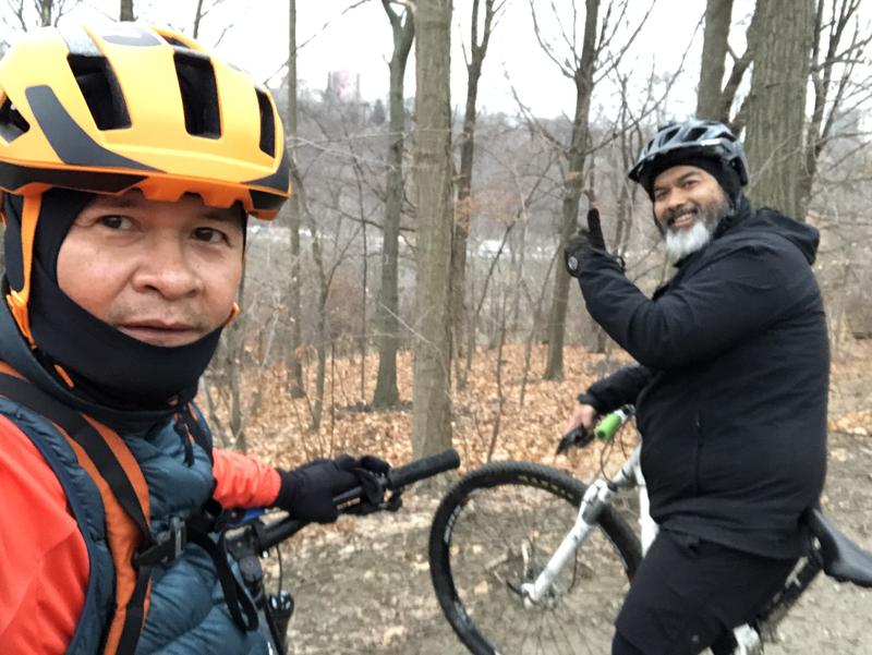 3 C mountain biking for almost 2 hours.