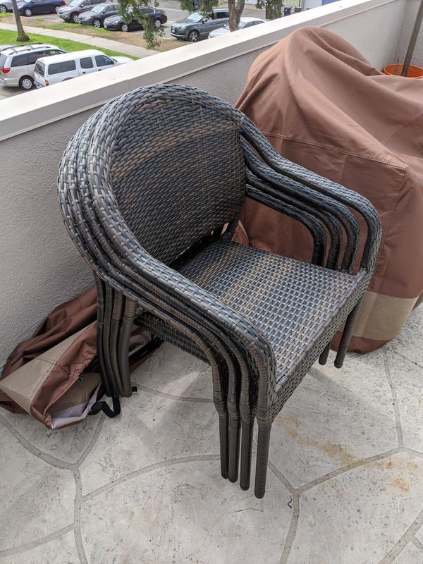 Wicker Cafe Chairs All Stacked 1