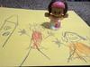 Drawing my daughter created while playing with the figurine!
