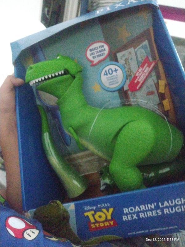 Mattel Disney Pixar Toy Story Toys, Moving & Talking Rex Dinosaur Figure,  Roarin' Laughs, 10.8 Inches Tall with 40 Phrases and Mouth & Arm Motion