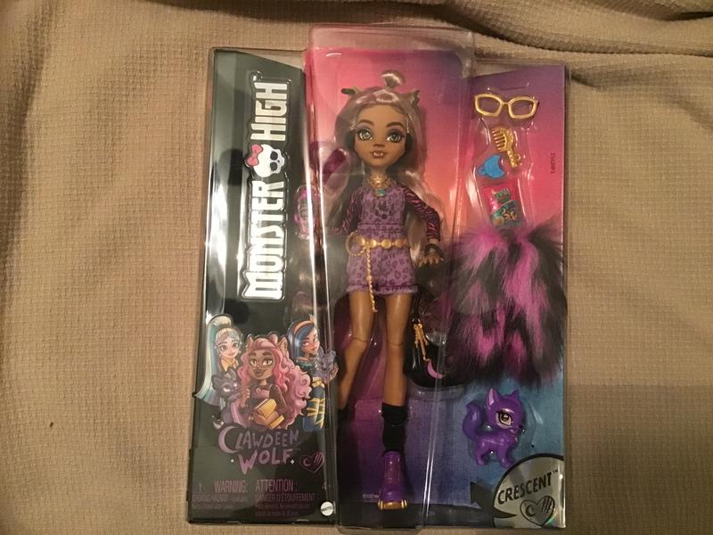 Monster High ORIGINAL Clawdeen Wolf Doll & Pet Cat CRESENT Werewolf New RARE