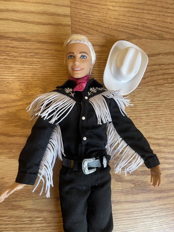 Ken Doll in Black and White Western Outfit – Barbie The Movie